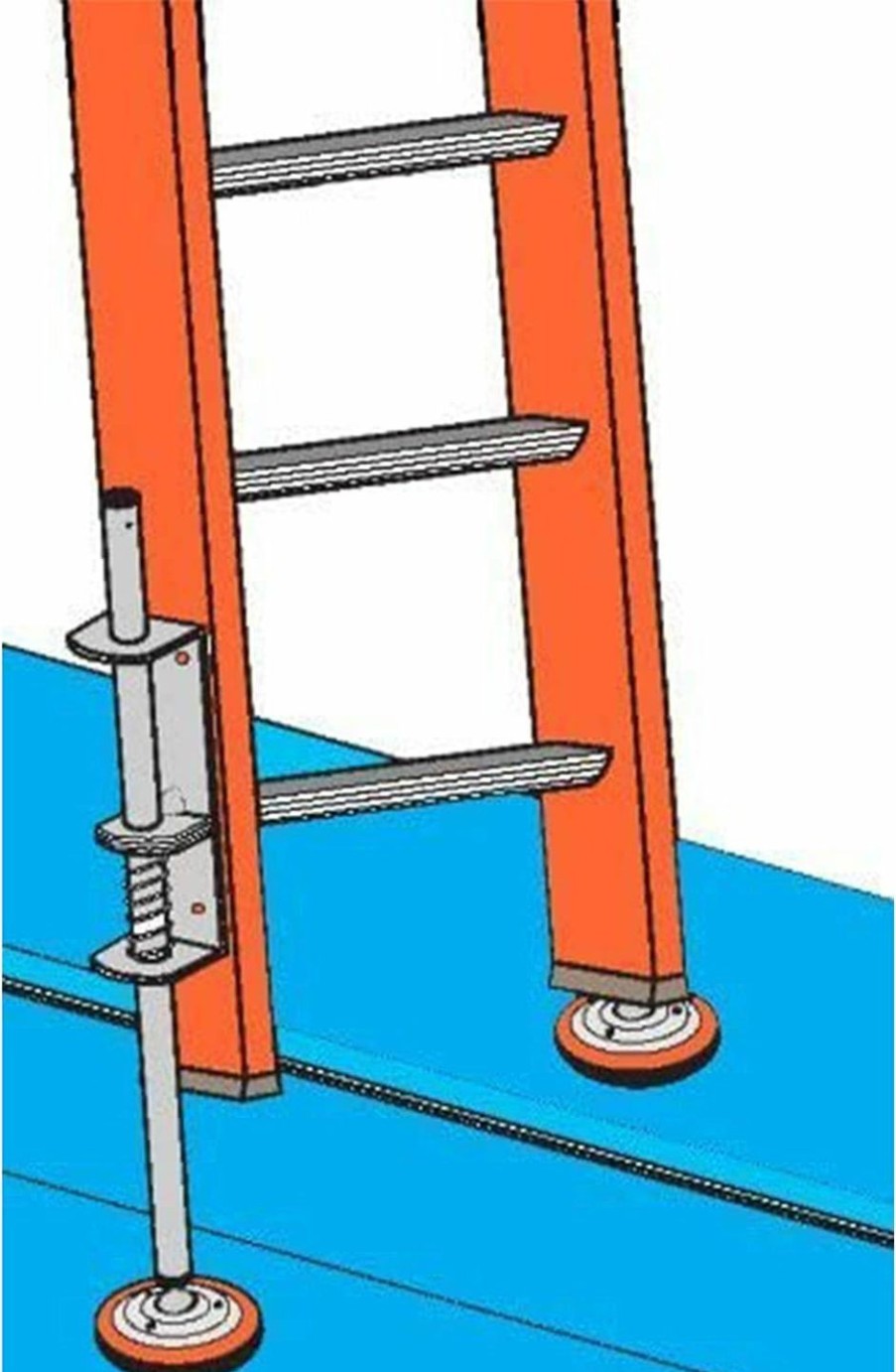 Home Improvement Xtenda-Leg | Xtenda-Leg Ladder Leveler With Rubber Feet Orange Meets Osha Safety Standards Ansi 14.8