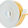 Home Improvement Dualplex | High Density Foam Weather Stripping Door Seal Strip Insulation Tape Roll For Insulating Door Frame, Window, Air Conditioner | Self Adhesive Sealing Weatherstrip (Black, 1/4 In 1/8 In 50 Ft)