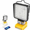 Home Improvement Pxceiut | Led Work Light For Dewalt 18V 20V Battery, 32W 3200Lm/16W 1600Lm Flashlight, Cordless Led Flood Light, Battery Lithium Light With Usb&Type-C Charging Port For Camping, Outdoors, Workshop (32W)