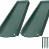 Home Improvement plusgutter | Plusgutter Rain Gutter Downspout Splash Block, Gutter Downspout Extensions For Water Drainage, 24\" Gutter Splash Guards Downspout Extender, Fixable Down Spout Drain Trays With Pe Nails(2 Pack, Green)