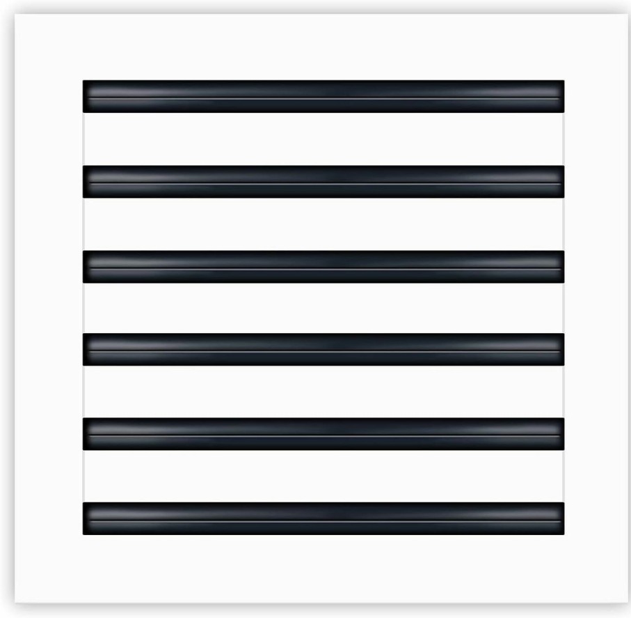 Home Improvement BUILDMART | Buildmart - 12X12 Modern Ac Vent Cover - Decorative White Air Vent - Standard Linear Slot Diffuser - Register Grille For Ceiling, Walls & Floors - Texas Buildmart