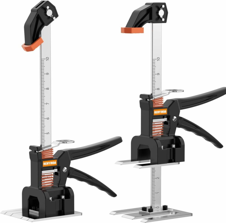 Home Improvement RENYINDA | Labor-Saving Arm Jack Furniture Lift All-Aluminum Body Two-Piece Set, Better Than The Old Material, 15.7 Inch For Doors And Windows, Cabinets, Wall Tile Positioning, Lifting Furniture