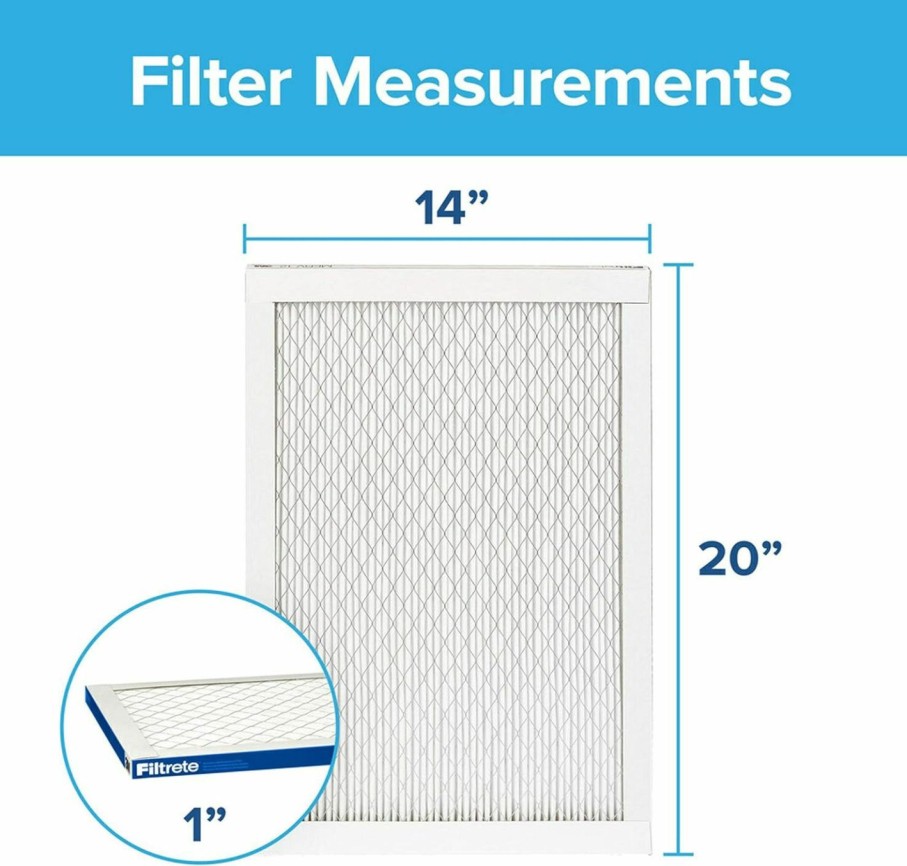 Home Improvement Filtrete | Filtrete 14X20X1 Air Filter, Mpr 2200, Merv 13, Healthy Living Elite Allergen 3-Month Pleated 1-Inch Air Filters, 6 Filters