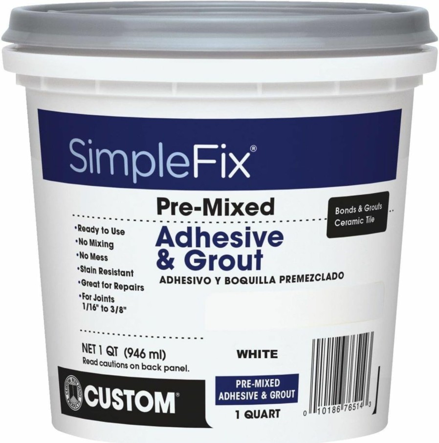 Home Improvement CUSTOM BLDG PRODUCTS | Custom Bldg Products Tagwqt Quart Premixed Bright White