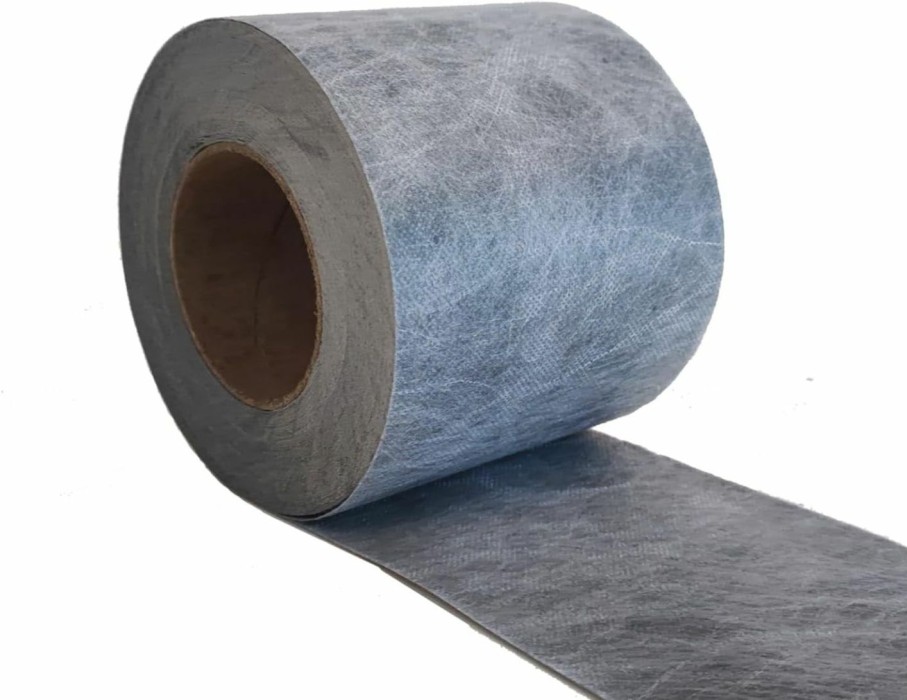 Home Improvement BUYYAH | Waterproof Membrane, Shower Membrane, Polyethylene, 10 Mil, Large Covering Area For Wall Or Floor Tile Underlayment In Bathroom, Sauna, Steam Room, Gray (5In 100Ft)