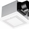 Home Improvement Tech Drive | Tech Drive Bathroom Fan With Light 50 Cfm 1.0Sone No Attic Access Needed Installation,Very Quiet Bath Ventilation And Exhaust Fan With Led Light 4000K 600Lm, 4Inch Duct