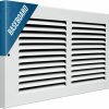 Home Improvement Handua | Handua 14\"W X 6\"H [Duct Opening Size] Baseboard Return Air Grille | Vent Cover Grill | 7/8\" Margin Turnback To Fit Baseboard | White | Outer Dimensions: 15.75\"W X 7.75\"H For 14X6 Duct Opening