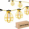 Home Improvement Yaoledly | Yaoledly 50Ft Construction String Lights, 50W 5 Bulbs Work Lights With E26 Base, Ip65 Waterproof, 4000Lm 6500K Indoor & Outdoor Temporary Lighting For Workshop, Mine Cave, Job Site