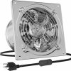 Home Improvement HG Power | Hg Power 10 Inch Metal Exhaust Fan With Switch, Powerful Garage Exhaust Fan With Damper, Potable Wall Mount Fan Fume Extractor Ventilation Fan For Shop, Shed, Basement, Chicken Coop, Silver