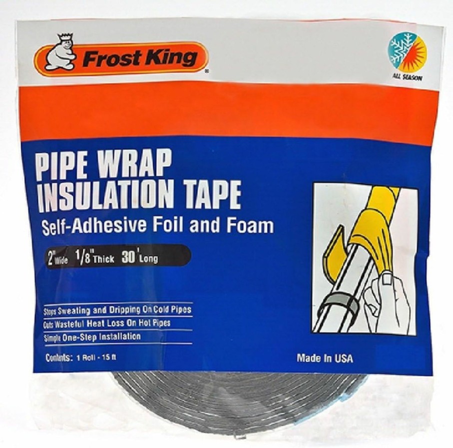 Home Improvement Frost King | Frost King Fv30 Foam And Foil Pipe Insulation, 2\"X L/8\"X 30Ft, Silver