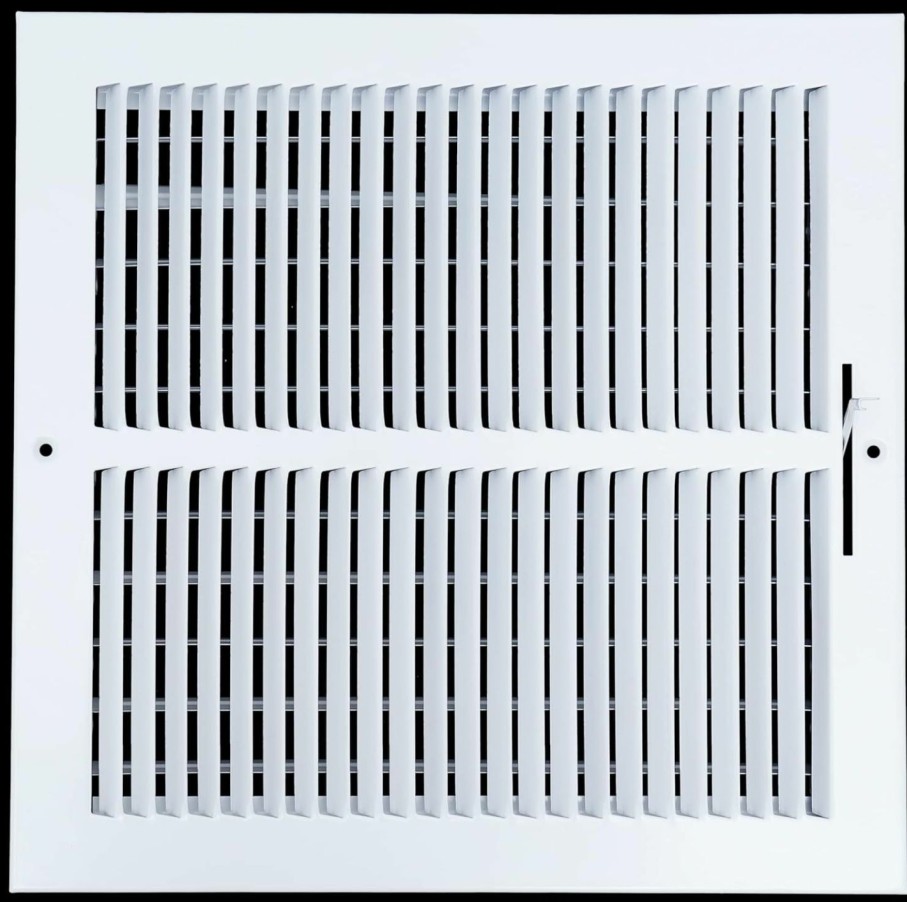 Home Improvement Handua | Handua 10\"W X 6\"H [Duct Opening Size] 1 Way Steel Air Supply Diffuser | Register Vent Cover Grill For Sidewall And Ceiling | White | Outer Dimensions: 11.75\"W X 7.75\"H For 10X6 Duct Opening