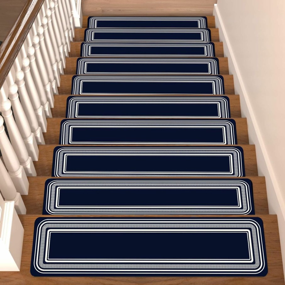 Home Improvement JIANS CARPET | Non-Slip Stair Treads For Wooden Steps Stair Treads Carpet Indoor, 15 Pcs 8 * 30 Inch, Rubber Backing Repeated Use No Glue Quick-Dry Machine Washable, For Baby Pets, Grey Texture