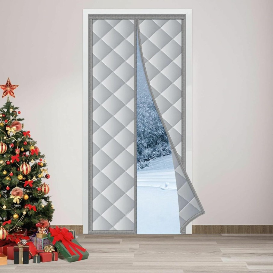 Home Improvement HOXHA | Hoxha Magnetic Thermal Inlusated Door Curtain Fits Door Size 32 80 Inch, Weatherproof, Windproof, Soundproof Door Screen Magnetic Closure