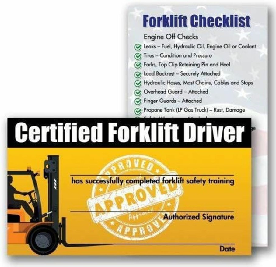 Home Improvement US Forklift Certification | Forklift Certification Training Cards (Package Of 10)