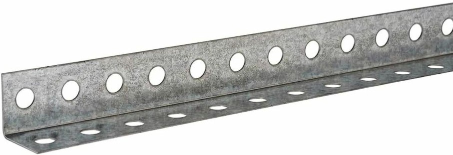 Home Improvement DURA-LIFT | Dura-Lift 1-1/8 In. X 24 In. Galvanized 14-Gauge Steel Punched Angle Iron Bracket & Mounting Hardware (4-Pack)