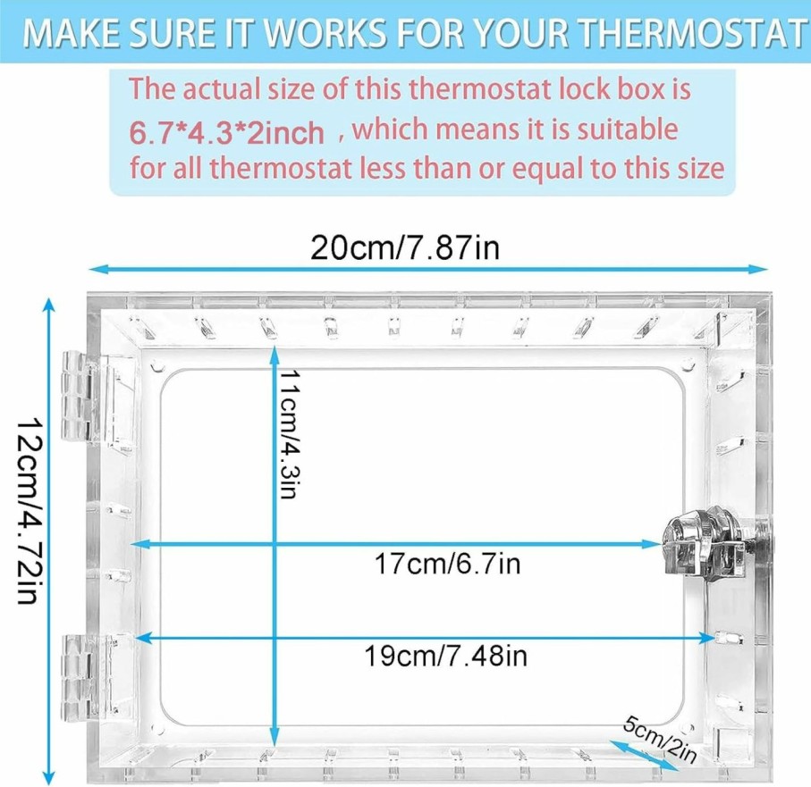 Home Improvement ZYOLE Thermostat Lock Box, Universal Thermostat