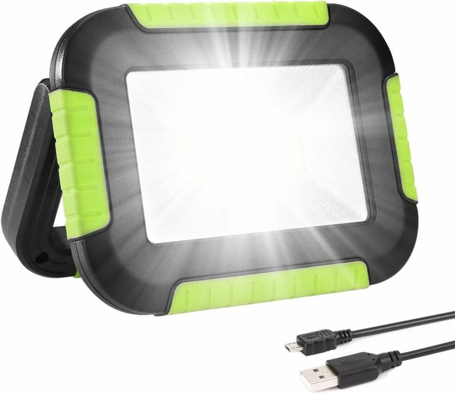 Home Improvement Lighting EVER | Le Portable Led Work Light, 10W, Rechargeable Outdoor Flood Light, Power Bank For Hiking, Working, Car Repairing, Workshop And More