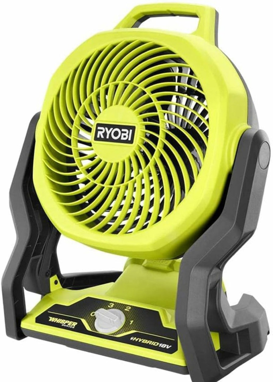 Home Improvement RYOBI | Ryobi One+ 18V Cordless Hybrid Whisper Series 7-1/2 In. Fan (Tool Only), Green (Pcl811B)