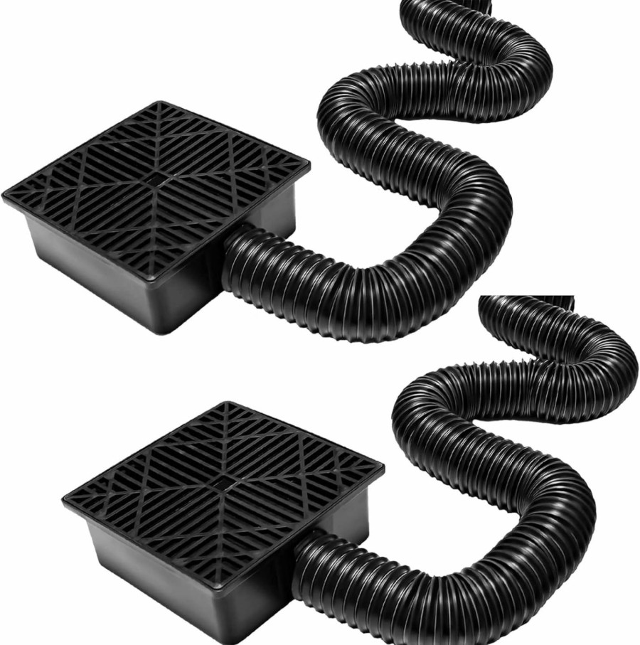 Home Improvement ZNNCO | Znnco Upgraded Gutter Downspout Extensions Flexible, No Dig Catch Basin Downspout Extension With Leak-Proof Splash Block Kit,Extendable From 1.34' To 5.1'