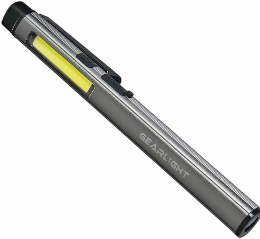 Home Improvement GearLight | Gearlight Rechargeable 3-1 Led Cob Work Light With Magnetic Back - This Handheld Flashlight Has 3 Modes A Pen Light, Flood Light, And 365Nm Uv Light - Compact Stocking Stuffer Christmas Gift For Men