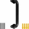 Home Improvement Purife | Purife 12 Inch Metal Industrial Pipe Wall Handrail - Pipe Barn Door Pull Handle, Staircase Steps Handrail, Indoor & Outdoor Deck Hand Rail, Safety Grab Bar (Matte Black)