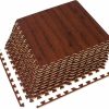 Home Improvement Sorbus | Sorbus Wood Grain Floor Mats Foam Interlocking Mats Tile 3/8-Inch Thick Flooring Wood Mat Tiles Borders - Home Office Playroom Basement Trade Show