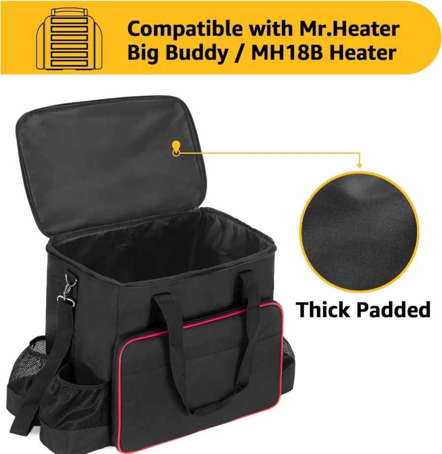 Home Improvement samdew | Samdew Big Heater Carry Bag Compatible With Mr. Heater Big Buddy Propane Heater, Portable Heater Carrying Case Compatible With Mr. Heater Mh18B, With Multiple Pockets, Thick Padded & Anti-Slip Bottom