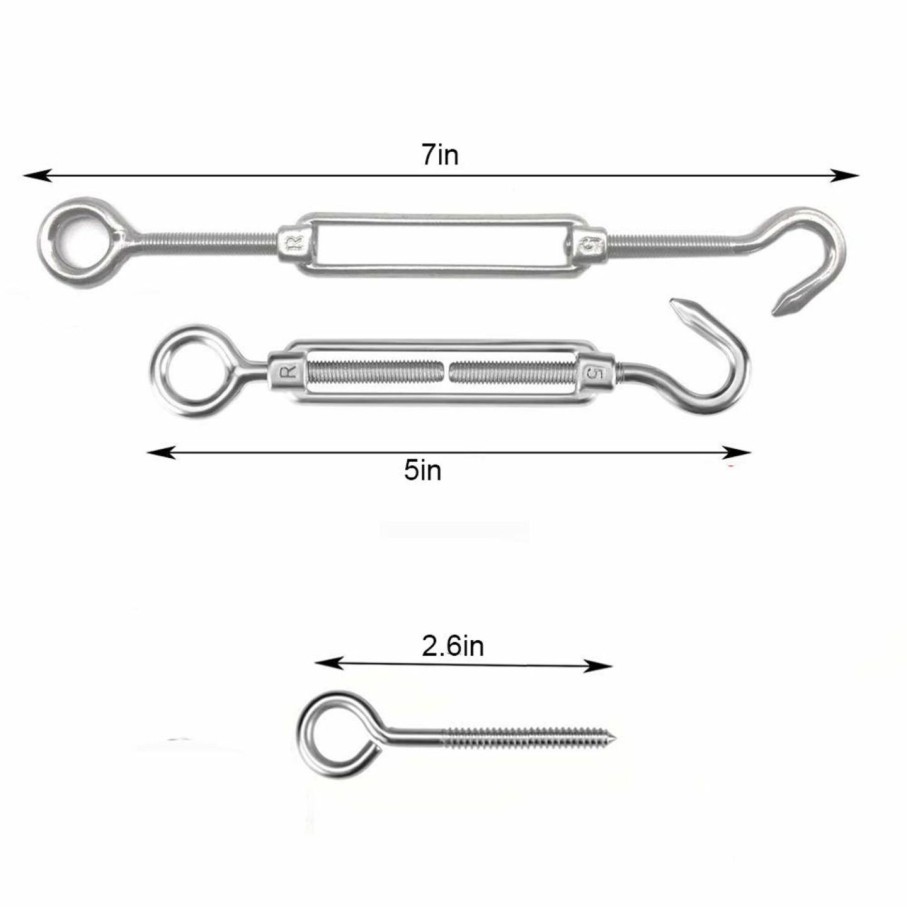 Home Improvement TooTaci | Tootaci Wire Trellis Kit/Heavy Duty Picture Wire,1/16\" Stainless Steel Coated Cable Wire Rope 50Ft,M5 Turnbuckle Wire Tensioner Kit For Cable Railing, Garden Wire And Light Job Use