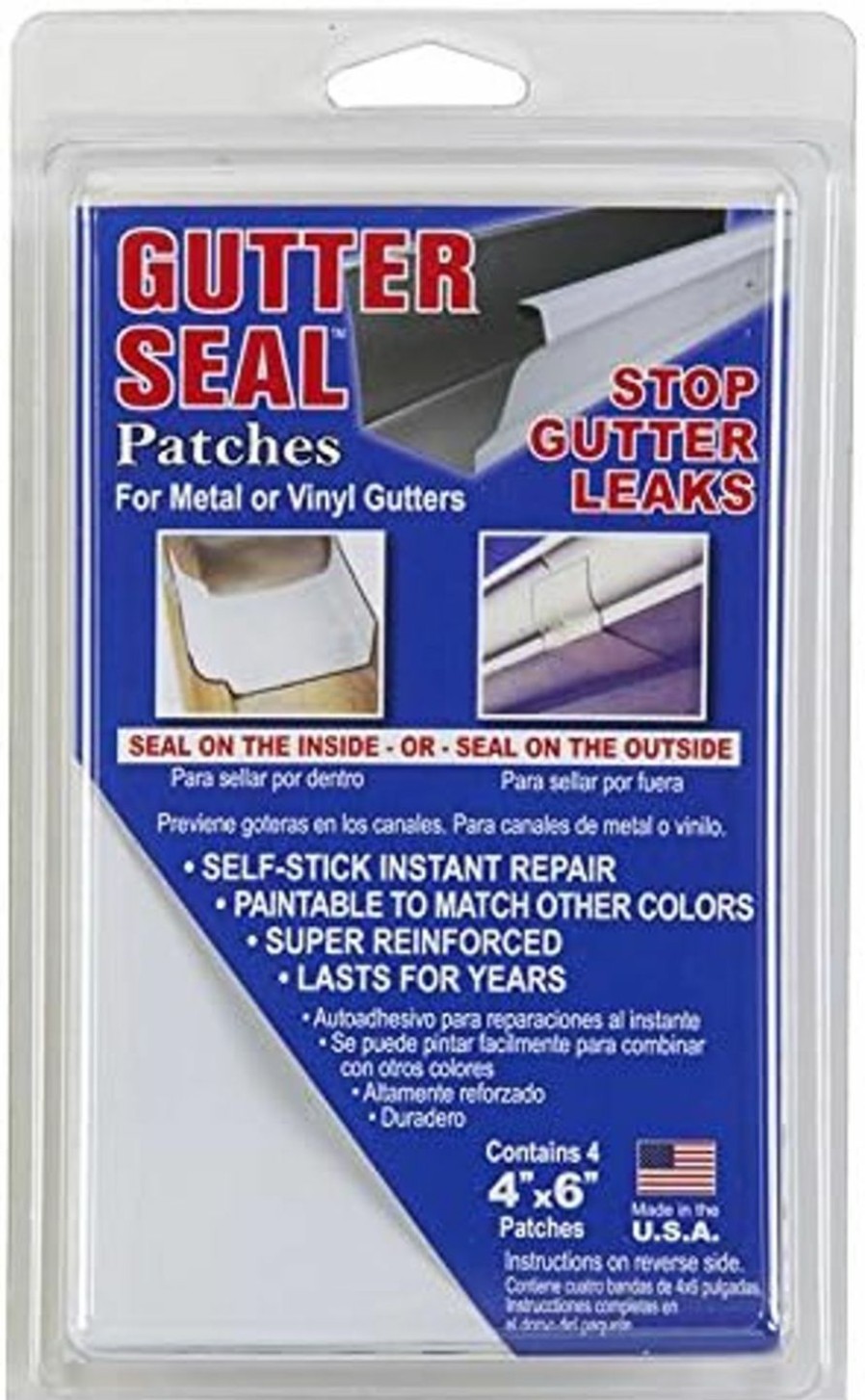 Home Improvement Cofair | Cofair Products Inc Gs46 4Pk 4X6 Gutt Gutter Seal Patch, Plain