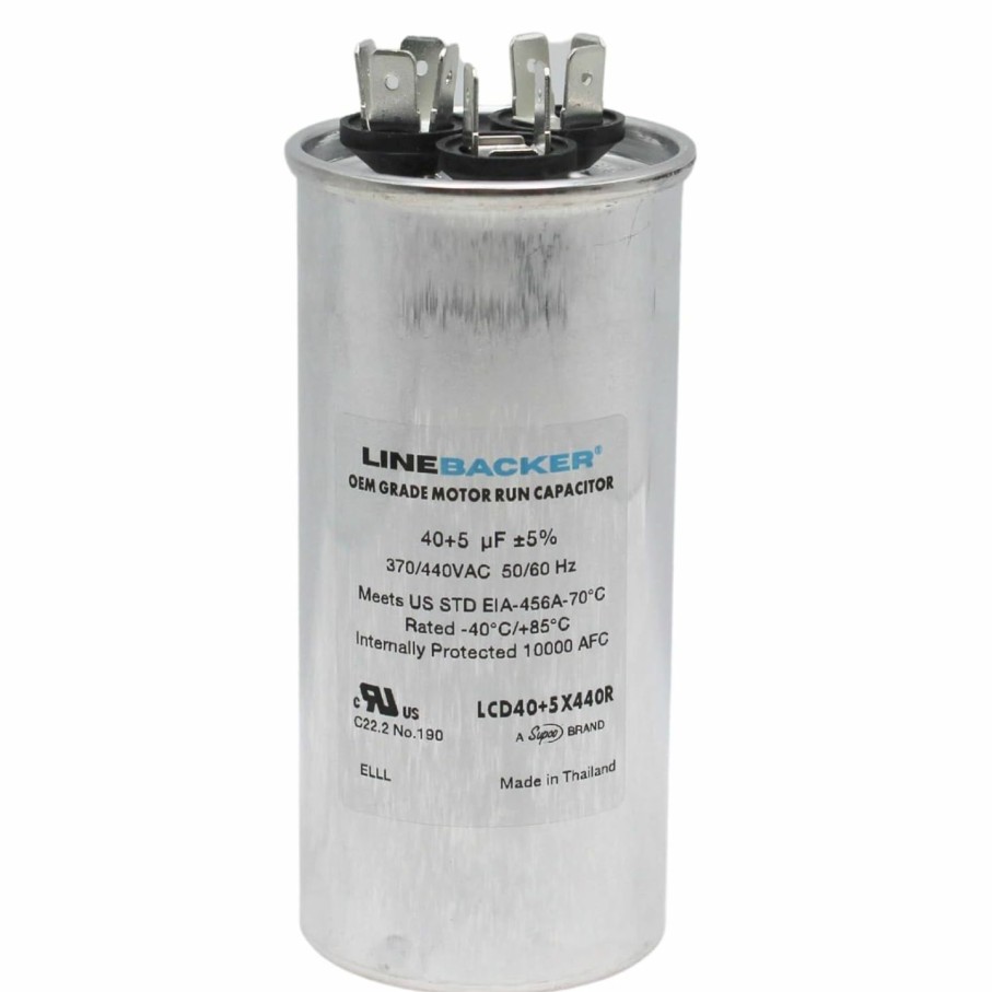 Home Improvement The HVAC Genius | The Hvac Genius 10 Mfd Ac Capacitor, 10Uf 5% 370Vac/440 Volt Oval Run Start Capacitor For Air Conditioner Condenser Straight Cool Or Ac Motor And Fan Starting Or Heat Pump Air Conditioner