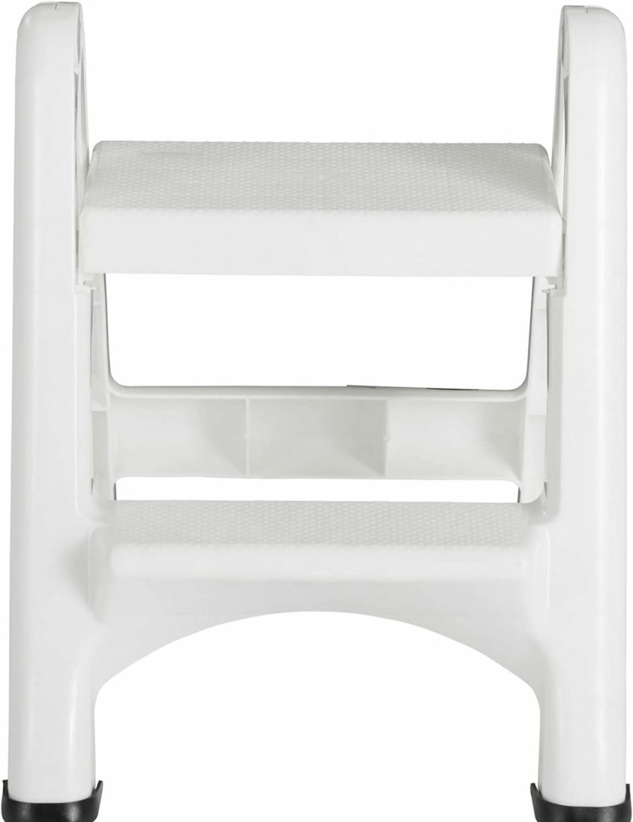 Home Improvement Rubbermaid | Rubbermaid Ez Step Folding Stool, 2-Step, White