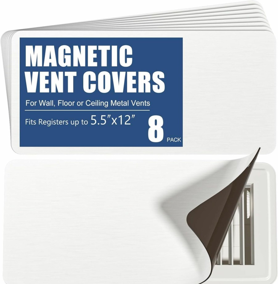 Home Improvement BEWAVE | Bewave High Strength Magnetic Vent Covers For Home Ceiling, Metallic Air Vent Covers For Floor, Wall, Ceiling Steel Registers, Rv, Hvac And Ac, 5.5\" X 12\", Set Of 9