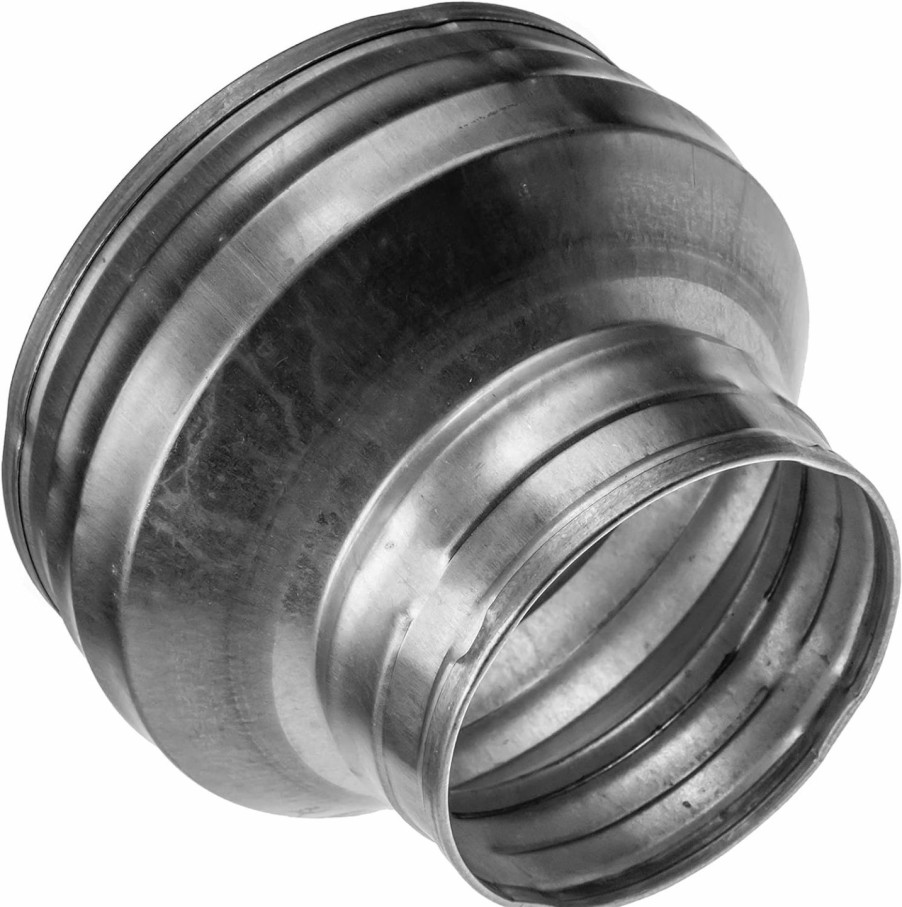 Home Improvement HVAC OV | Hvac Ov 4\" To 3\" Inch Round Duct Reducer - Galvanized Steel Pipe Increaser - Coupling For Round Duct Ventilation Systems - Heating & Cooling, Hvac