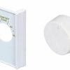 Home Improvement HDSupply | White Double Pole Line Volt Thermostat Cover With Line Volt Knob For Old Style D22 - Hvac