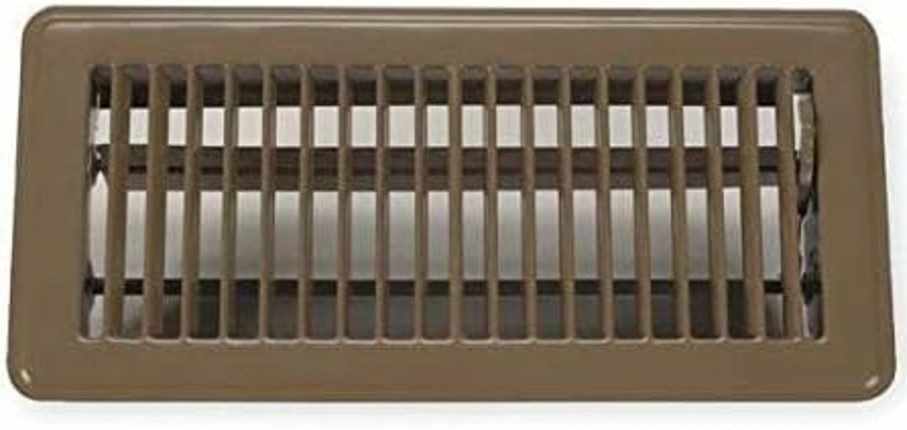 Home Improvement ZORO SELECT | 10\" X 6\" Floor Register,Brown