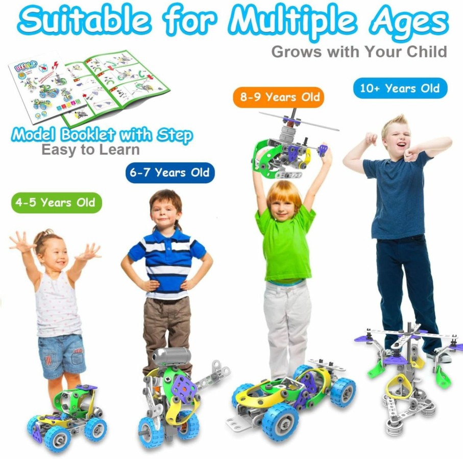 Home Improvement Tsomtto | 10 In 1 Stem Toys For 5 6 7 8+ Year Old Boy Birthday Gifts Building Kids Ages 4-8 5-7 6-8 Educational Stem Activities Robot Toy Boys 4-6 4-7 Build And Play Construction Set Creative Games