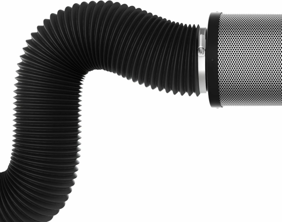 Home Improvement TerraBloom | Terrabloom Flexible 6 Inch Ducting - Black 25 Feet Flex Aluminum Duct With 2 Clamps 4 Layer Hvac Ventilation Air Hose - Great For Grow Tents, Dryer Rooms, House Vent Register Lines