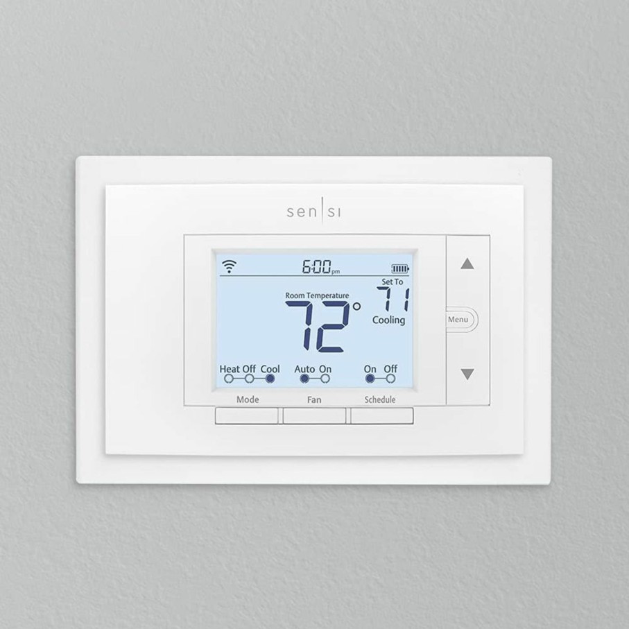 Home Improvement Emerson Thermostats | Emerson F61-2663 Wall Plate For Sensi Wi-Fi Programmable Thermostat, White