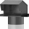 Home Improvement Hon&Guan | Roof Vent Cap - Hon&Guan Roof Vents 4 Inch Galvanized Steel Bathroom 4 Roof Exhaust Vent For Ventilation System-With Damper, Black.