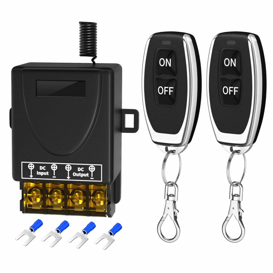 Home Improvement RVBOATPAT | Rvboatpat Wireless Remote Switch Dc 8V/12V/24V/48V/72V/86V 30A Relay Rf Remote Control 328Ft Long Range For Anti-Theft Alarms Security Systems Roller Lind Door