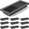 Home Improvement Fumete | 4 X 10'' Floor Vent Covers Heavy Duty Floor Register Metal Heat Vent Covers With Rust Proof Finish For Home Floor Heater (Dark Gray,12 Pcs)