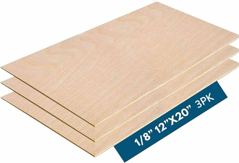 Home Improvement Anderson Plywood | 3Mm 1/8\" X 12\" X 12\" Baltic Birch Plywood B/Bb Grade (6Pk) Perfect For Arts And Crafts, School Projects And Diy Projects, Drawing, Painting, Wood Engraving, Wood Burning And Laser Projects