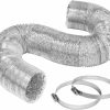 Home Improvement VIVOSUN | Vivosun 4-Inch 25-Ft. Non-Insulated Flexible Aluminum Air Ducting Dryer Vent Hose For Hvac Ventilation W/Two 4-Inch Stainless Steel Clamps