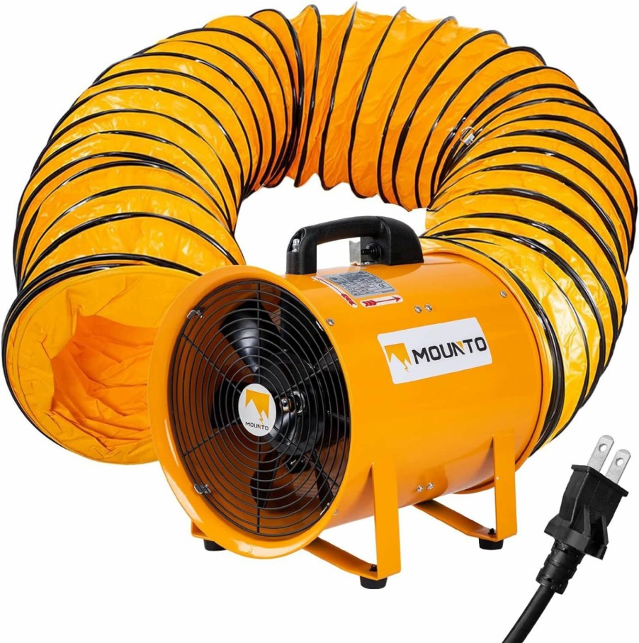 Home Improvement MOUNTO | Mounto Combo Heavy Duty Cylinder Fan With 25-Foot Vinyl Hose (12Inch)