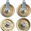 Home Improvement EWONICE | Heavy Duty Garage Door 3\" Pulley Kits, 3/8\" Bore 200Lb Load Rating, Kits Including 2 Stationary Pulleys And 2 Rear Wheel Pulleys With Clevis Fork, 2 Bolts 3/8-16 X 2 Long And 2 Serrated Flange Nuts