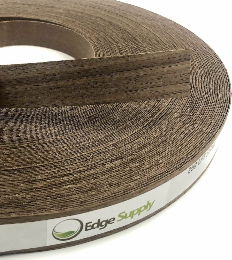 Home Improvement Edge Supply | Edge Supply Walnut 3/4" X 50' Roll Of Plywood Edge Banding Pre-Glued Real Wood Veneer Edging Flexible Veneer Edging Easy Application Iron-On Edge Banding For Furniture Restoration Made In Usa