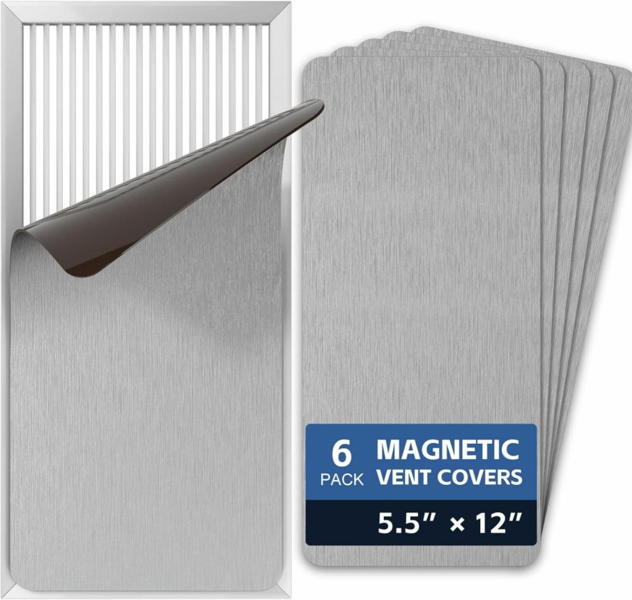 Home Improvement KLOLKUTTA | 6 Pack Magnetic Vent Covers 5.5\"X12\", Magnet Cover For Home Floor Wall Ceiling Rv Registers Air Vent Decoration Covers Magnetic Sheets