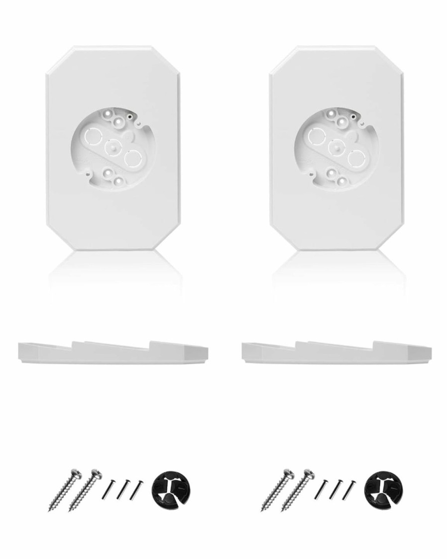 Home Improvement Vapikirv | Siding Mounting Kit, White Outdoor Light Mounting Block With Built-In Box, Siding Mounting Plate For 1/2 Inch Lap Double And 4 Inch Siding