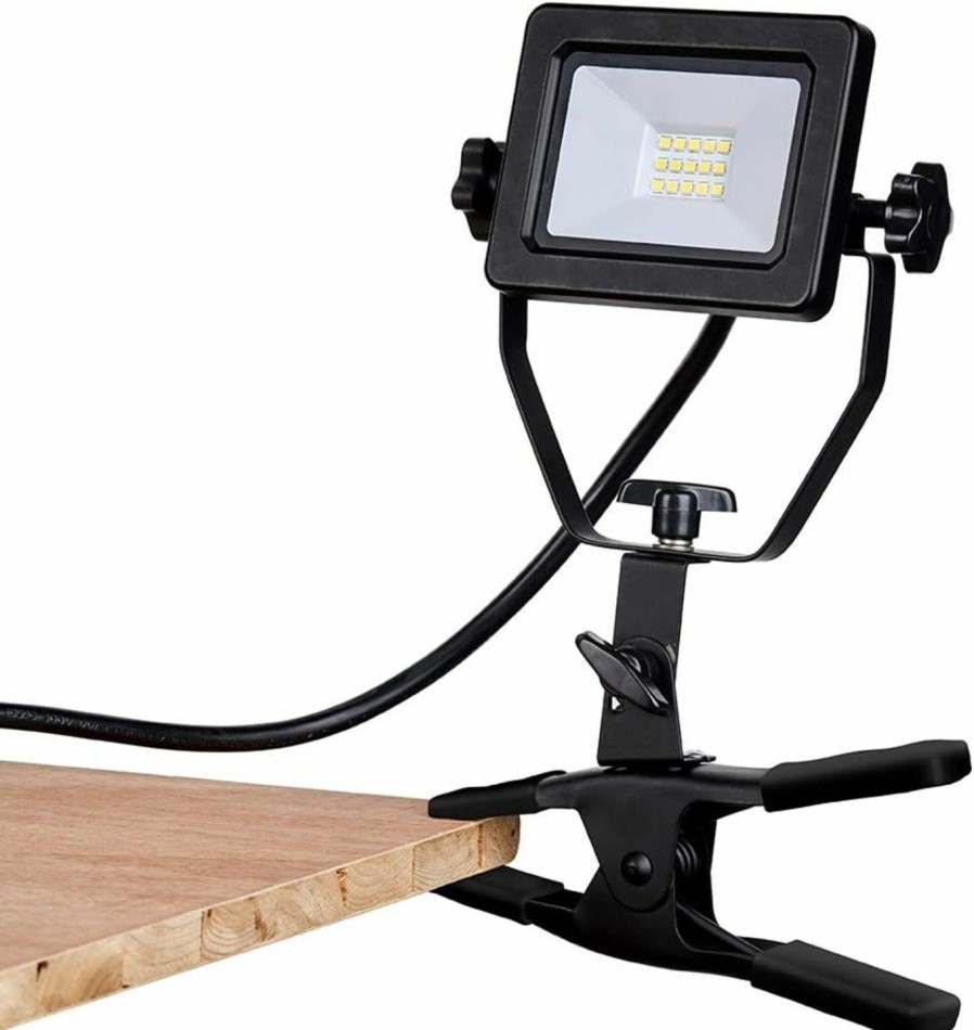 Home Improvement ZONE INDUSTRY CORP. | Zone Industry Corp. 1200 Lumens Portable Led Clamp Work Light With 5Ft 120V Ac/60Hz Power Plug, Lightweight Design, Suitable For Wet Location, 10 Watts, 5000K Daylight, Etl Certified