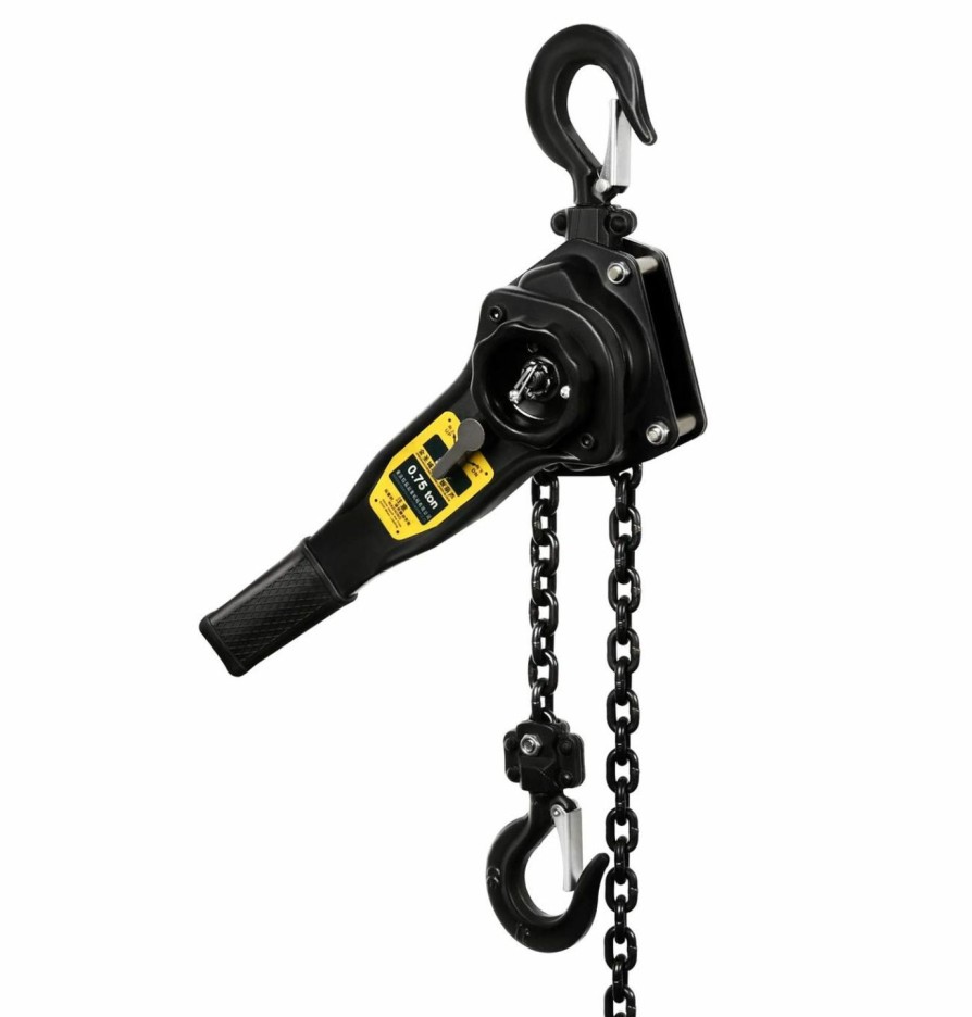 Home Improvement Ymachray | Manual Lever Hoist Come Along 3/4 Ton 1650 Lbs Capacity 10Ft Lift 2 Heavy Duty Hooks Commercial Grade Steel For Lifting Pulling Construction Building Garages Warehouse Automotive Machinery